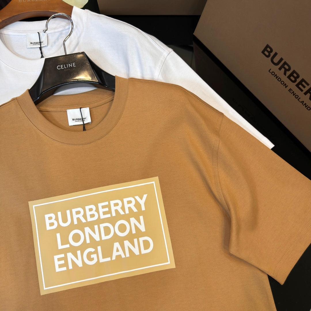 Burberry Brown & Beige T-Shirt Without Collar Banlieue91