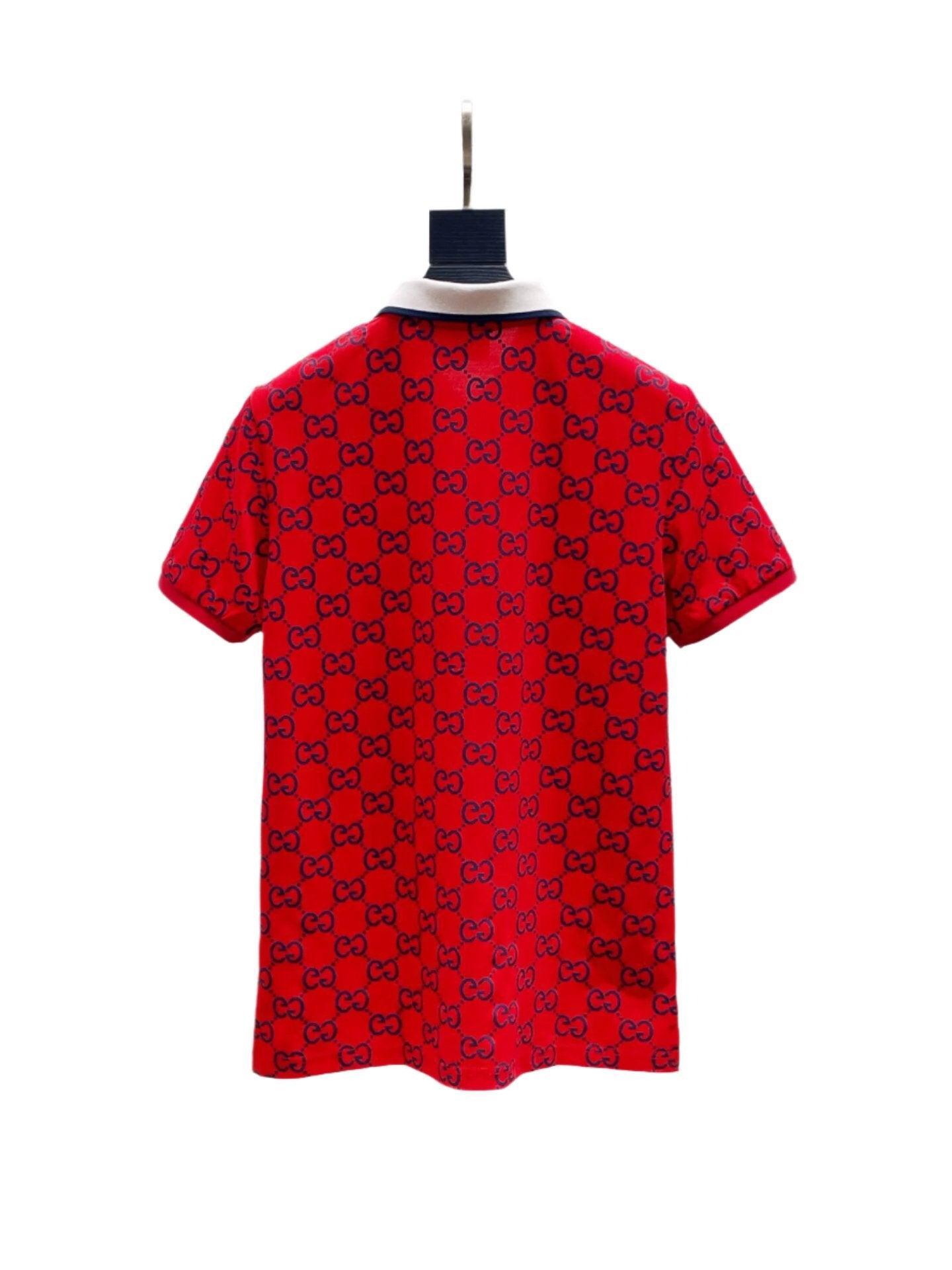 Gucci Red T-shirt with a collar Banlieue91