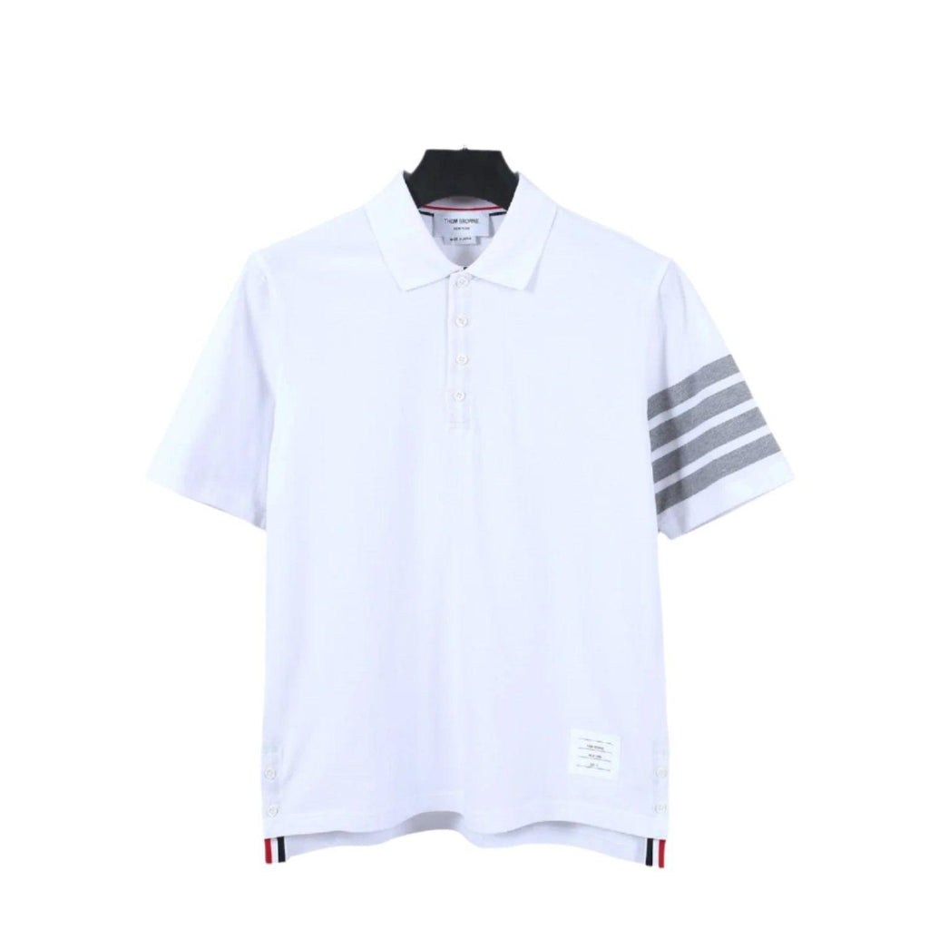 Thom Browne White T-Shirt with Collar Banlieue91