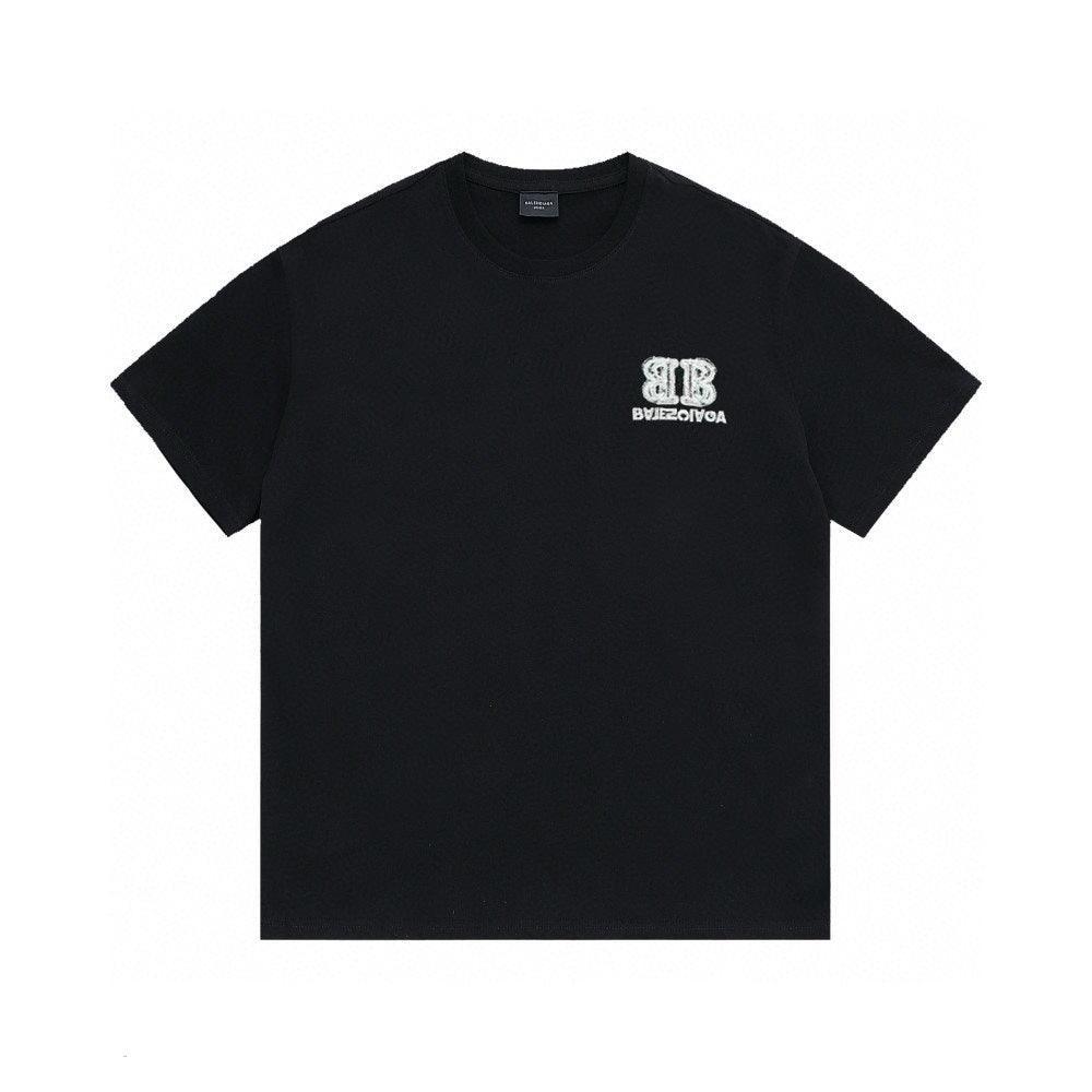 Balenciaga Black T-Shirt Without Collar Banlieue91