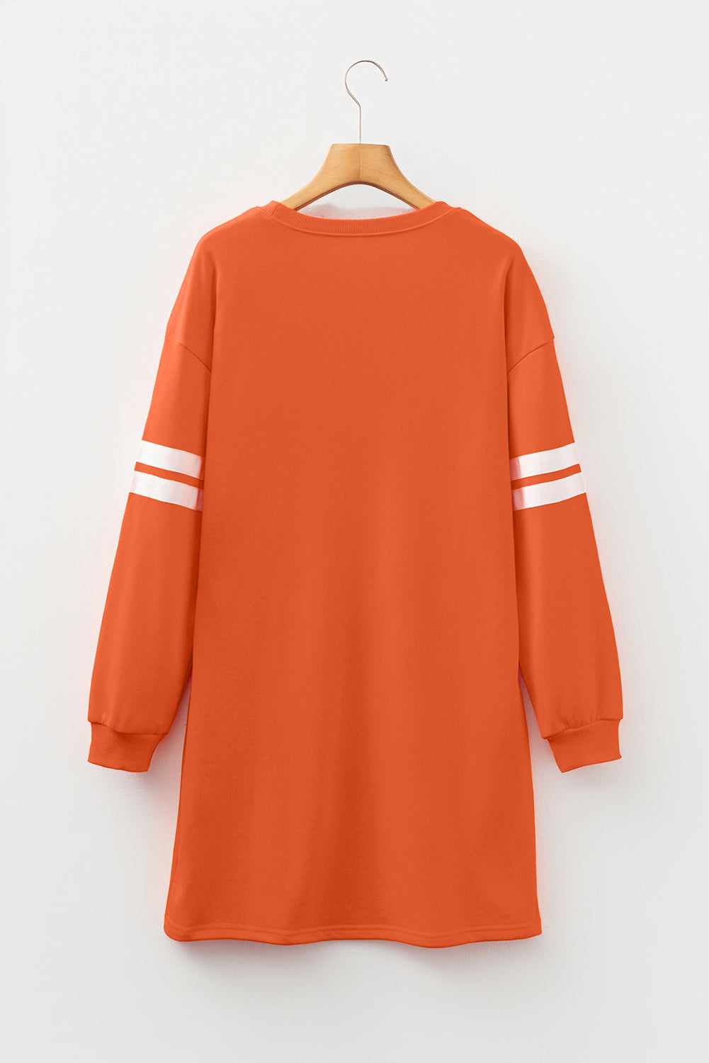 Tillandsia Purple Preppy Striped Sleeve Loose Mini Dress