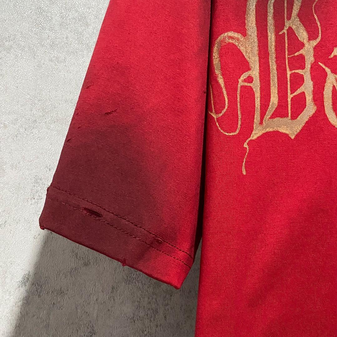 Balenciaga Red T-Shirt Without Collar Banlieue91