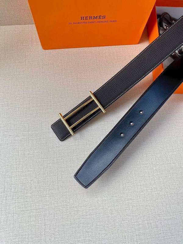 Hermes Men Gold Buckle Belt 'Brown' Banlieue91