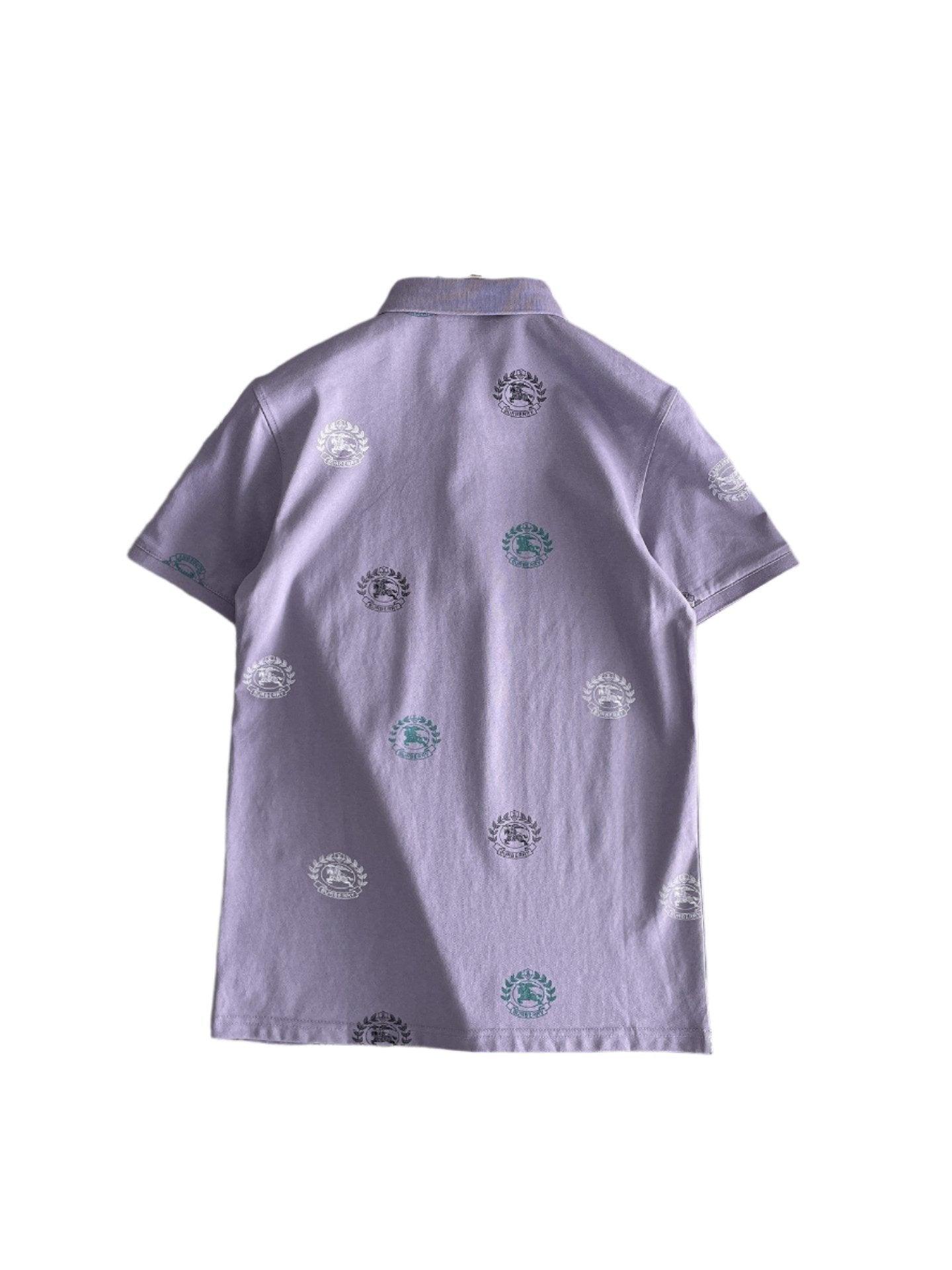 Burberry Light Purple T-Shirt With Collar Banlieue91