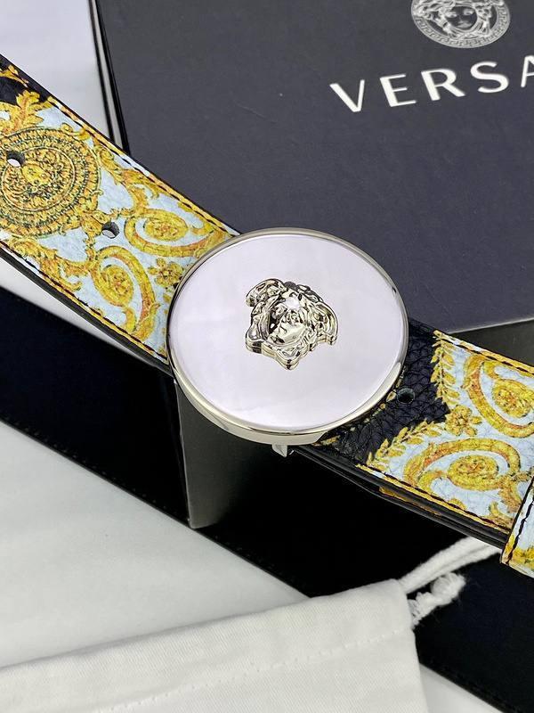 Versace MEDUSA BIGGIE ENAMEL LEATHER BELT Banlieue91