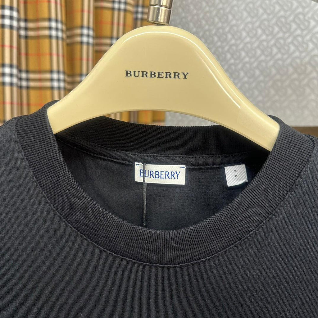 Burberry Black T-Shirt Without Collar Banlieue91