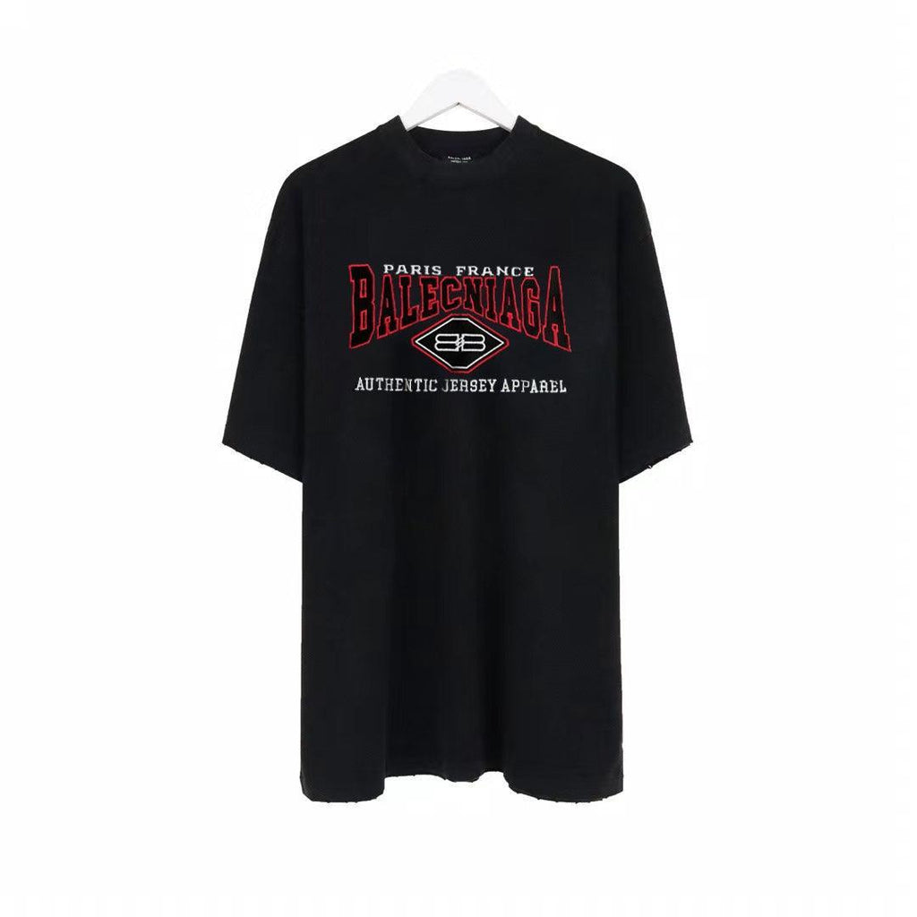 Balenciaga Black T-Shirt Without Collar Banlieue91