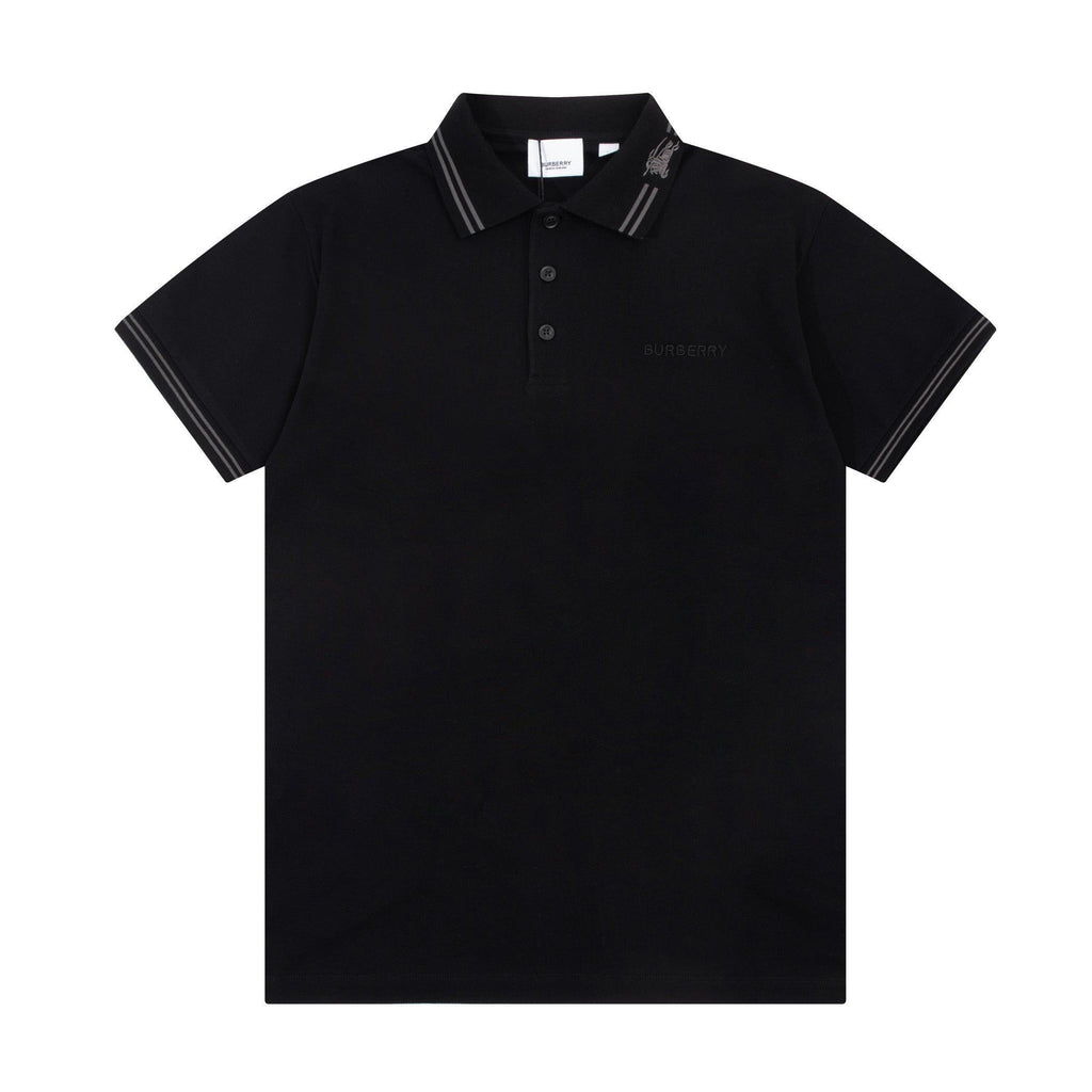 Burberry Black T-Shirt With Collar Banlieue91