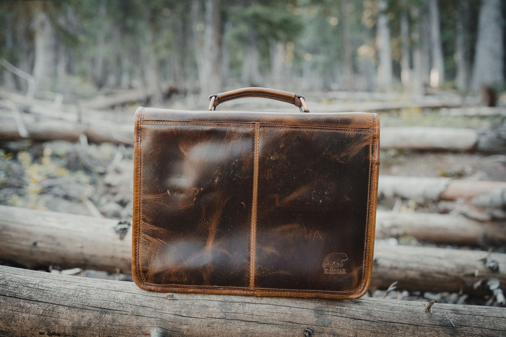 18 inch Buffalo Leather Briefcase Kodiak Leather