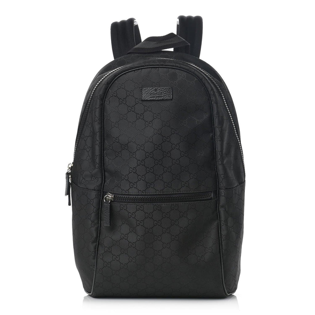 Gucci Nylon Monogram Slim Backpack Black Banlieue91