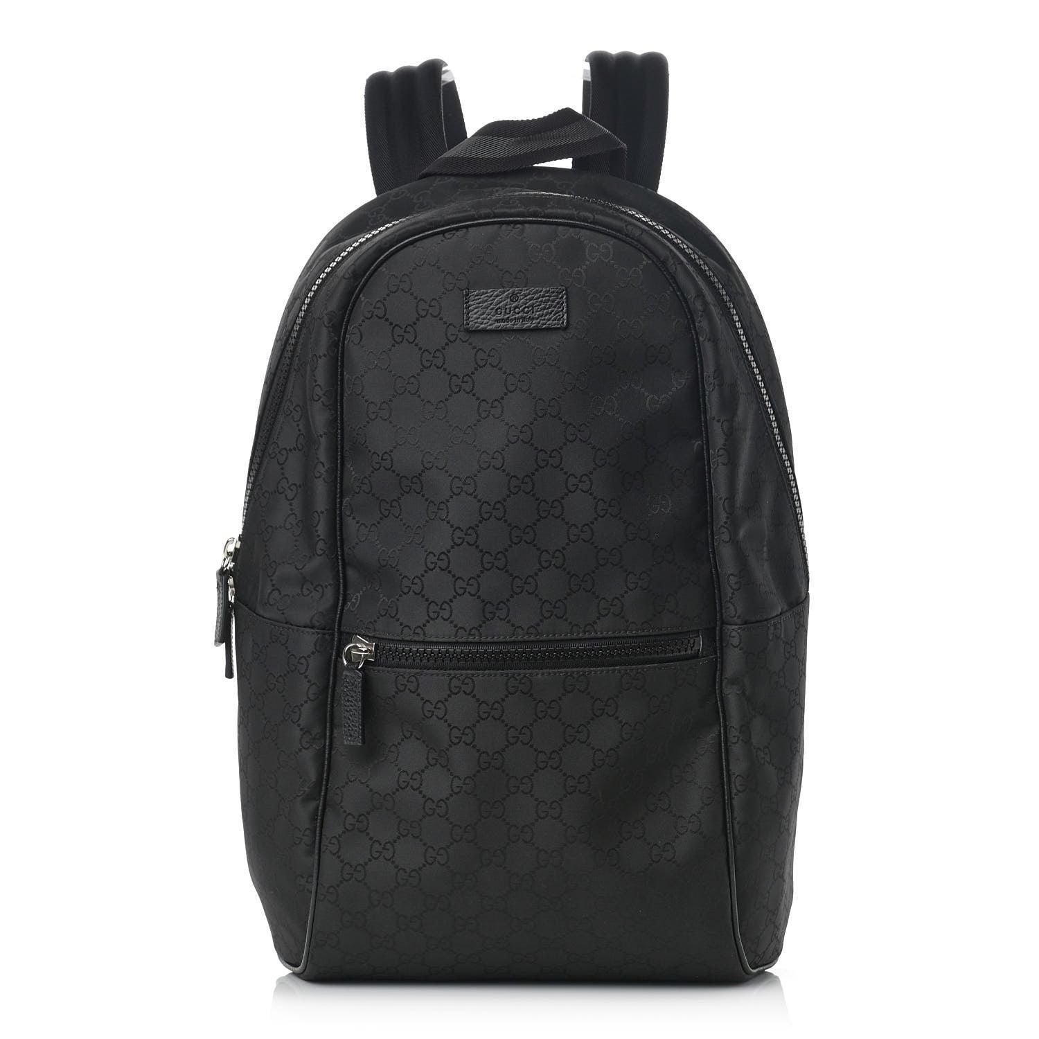 Gucci Nylon Monogram Slim Backpack Black Banlieue91