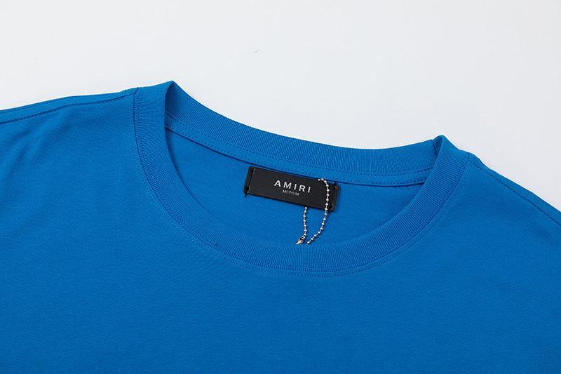 Amiri Blue T-Shirt Without Collar Banlieue91