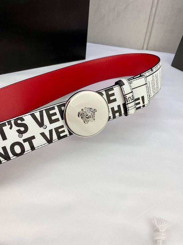 Versace MEDUSA BIGGIE ENAMEL LEATHER BELT Banlieue91