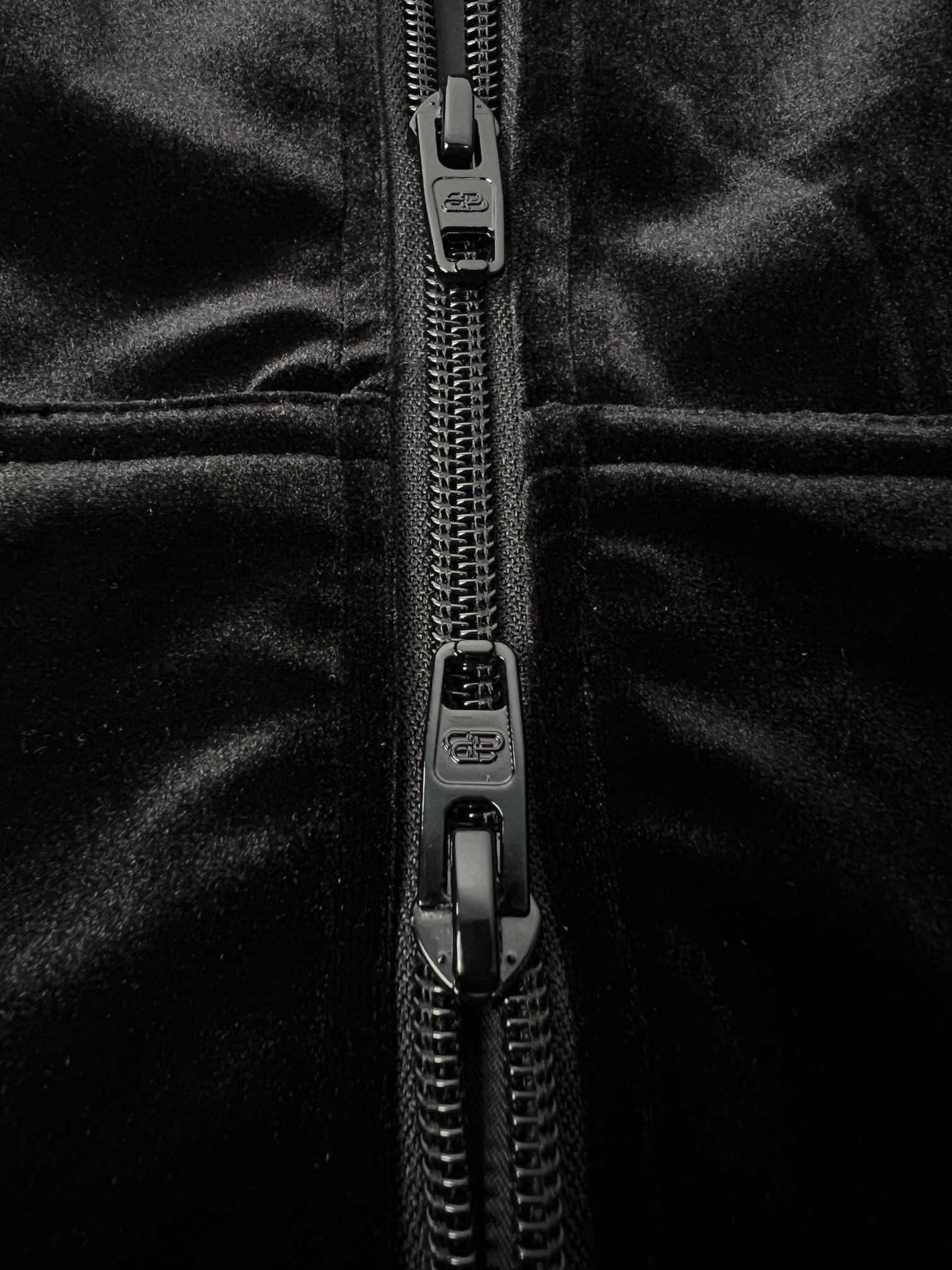 Balenciaga rhinestone-logo zipped hoodie Banlieue91
