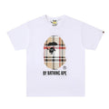 Bathing Ape Check by Bathing Tee White/Beige Banlieue91