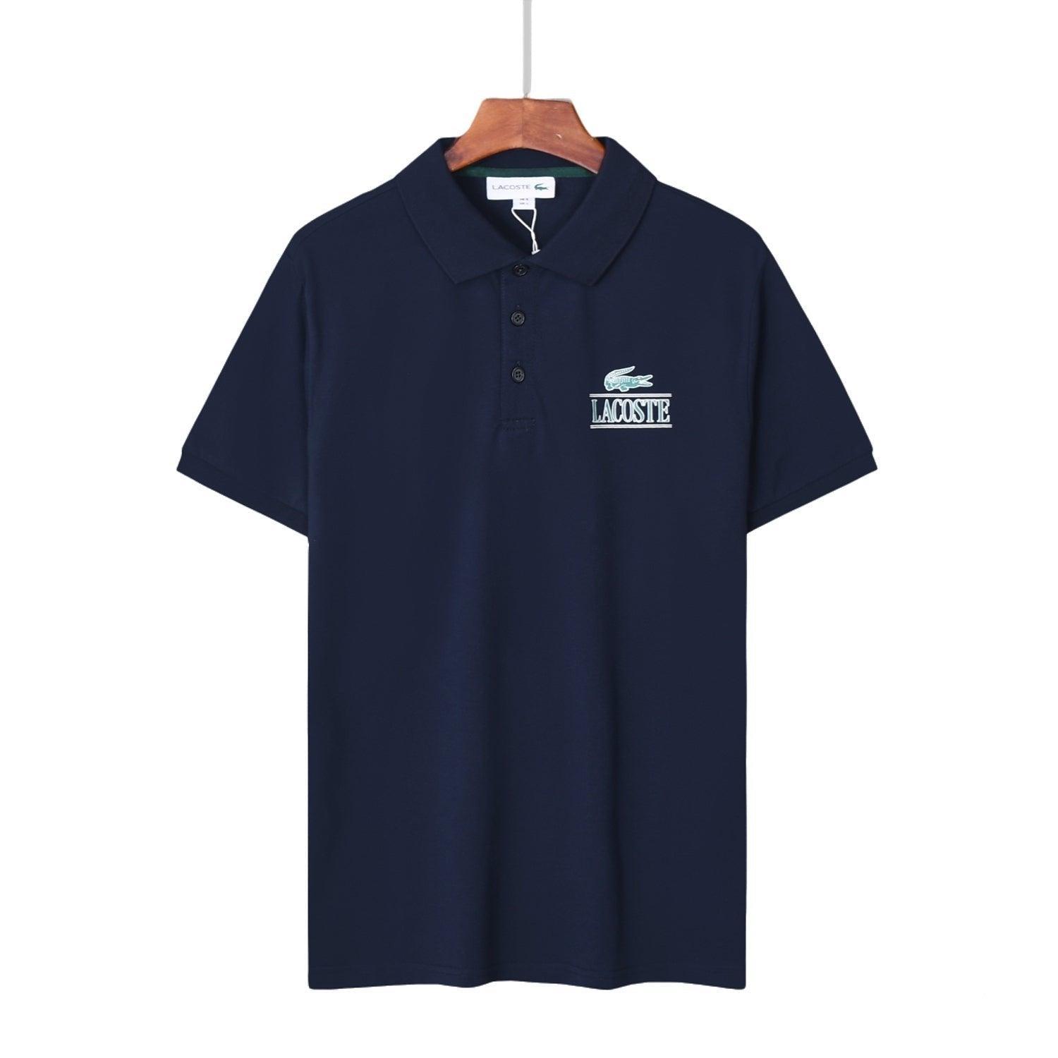 Lacoste Blue T-Shirt with Collar Banlieue91