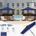 Rectangular Patio Umbrella 6.5x10 Ft Tilt UV Protection