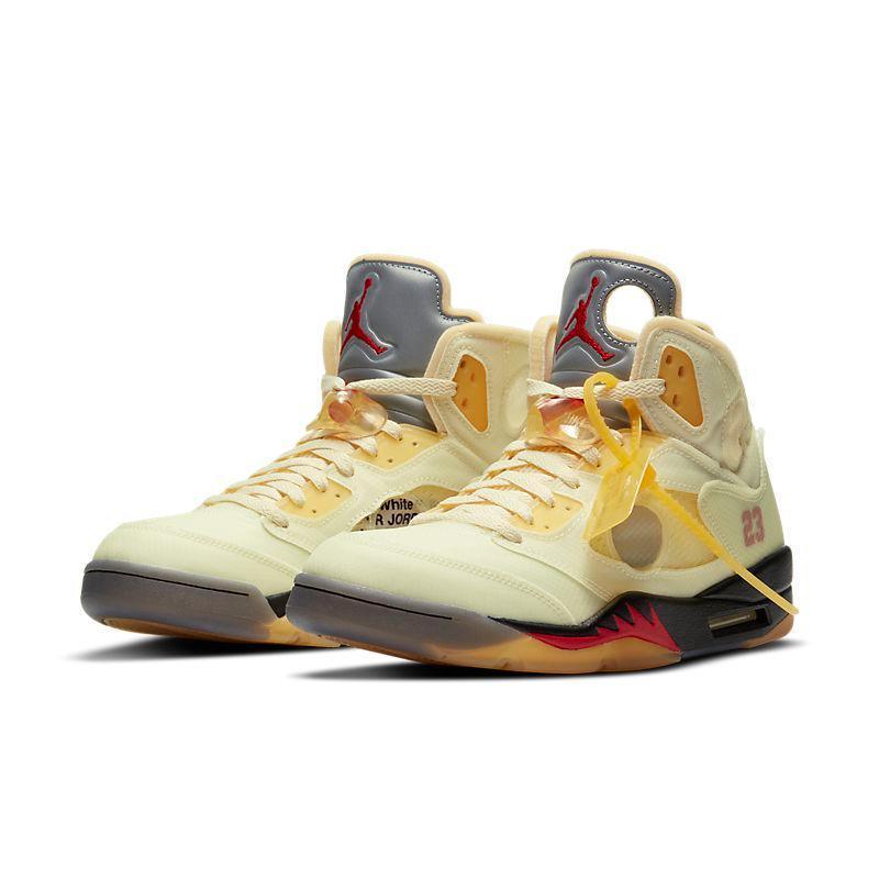 Air Jordan 5 Retro Sail Virgil Abloh Tan Banlieue91