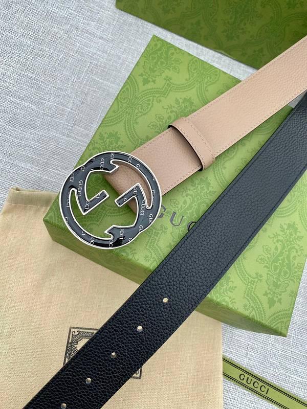 GUCCI Embellished coated-canvas and leather belt 'Beige' Banlieue91
