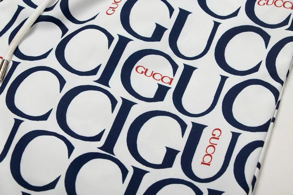 Maxi Gucci Print Fabric Short 'Blue' Banlieue91
