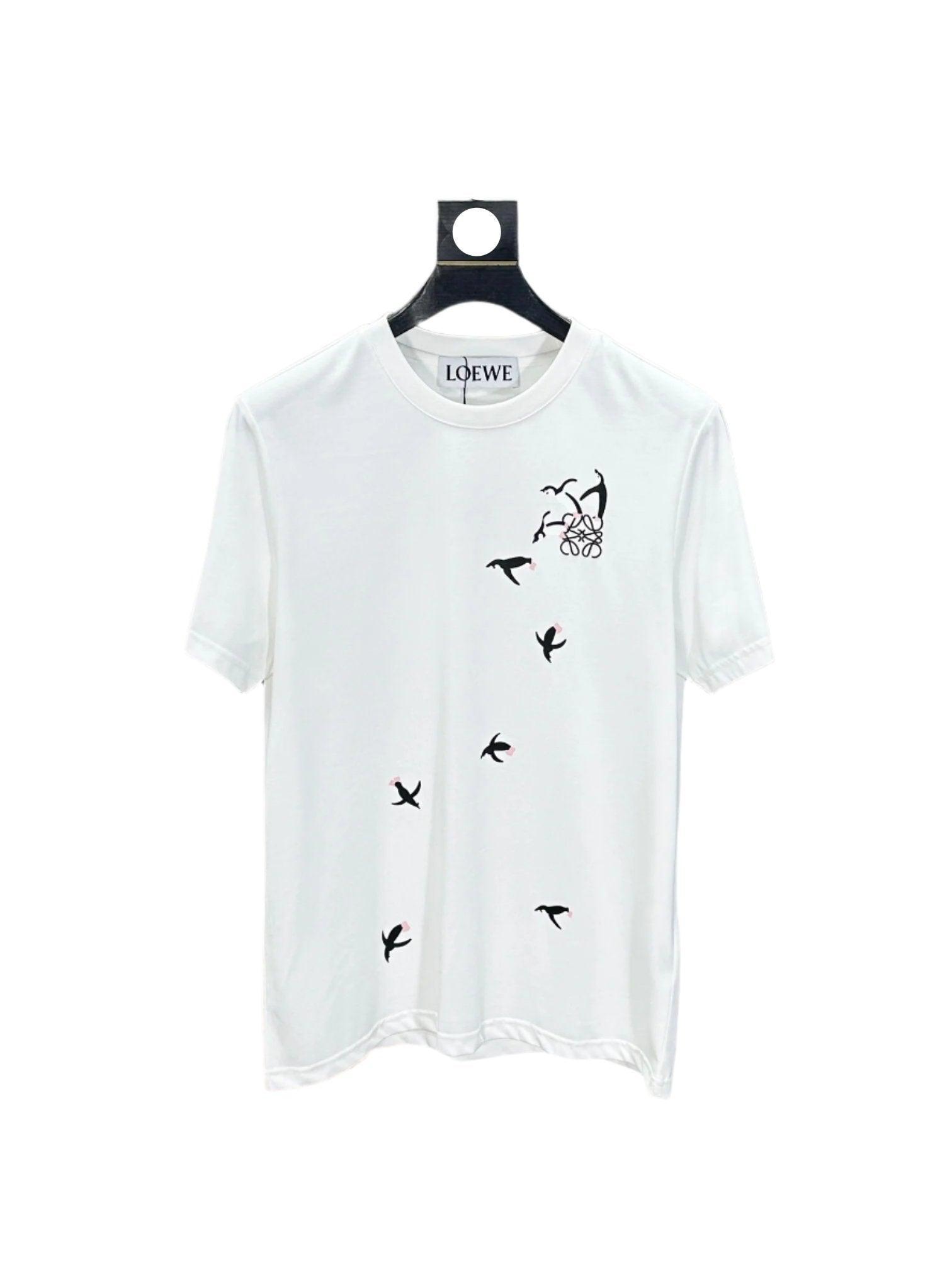 Loewe Flyin Bird T-Shirt Without Collar 'White' Banlieue91