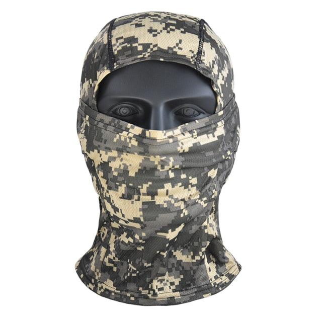 Camouflage Balaclava Full Face Mask for Cycling Hunting Army Bike Military Helmet Liner Tactical Airsoft Cap Scarf Mask Moto Face Mask Balaclava Moto Riding Motorbike Biker Racing Breather Mask Ski Hat Spring Summer For Men Women Stevvex