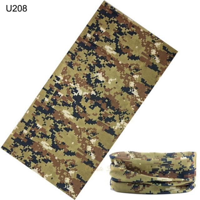 Camouflage Neck Gaiter Hunting Scarves Ice Silk Bandana Tubular Buff Half Mask Tactical Sport Headband Balaclava  Balaclava Seamless Magic Head Scarf Breathable Bandana Turban Outdoor Hiking Quick-Dry Sweat Absorbing Scarves Multifunction Beanie Hat Stevvex
