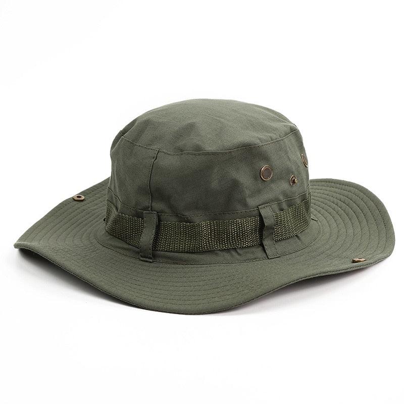 Camouflage Outdoor Bucket Hat Camping Hat Men Foldable Sun Cap Breathable Adjustable Bucket Cap for Men/Women Sports Sun Cap Unisex Fishing Hiking Travel Solid Color Hats Stevvex