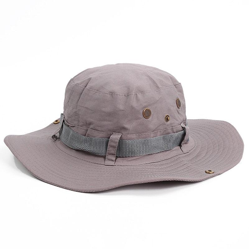 Camouflage Outdoor Bucket Hat Camping Hat Men Foldable Sun Cap Breathable Adjustable Bucket Cap for Men/Women Sports Sun Cap Unisex Fishing Hiking Travel Solid Color Hats Stevvex