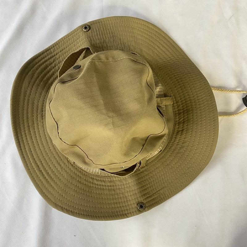 Camouflage Outdoor Bucket Hat Camping Hat Men Foldable Sun Cap Breathable Adjustable Bucket Cap for Men/Women Sports Sun Cap Unisex Fishing Hiking Travel Solid Color Hats Stevvex
