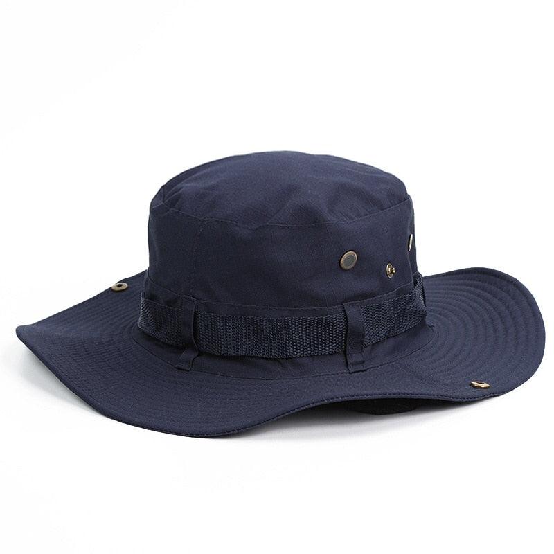 Camouflage Outdoor Bucket Hat Camping Hat Men Foldable Sun Cap Breathable Adjustable Bucket Cap for Men/Women Sports Sun Cap Unisex Fishing Hiking Travel Solid Color Hats Stevvex