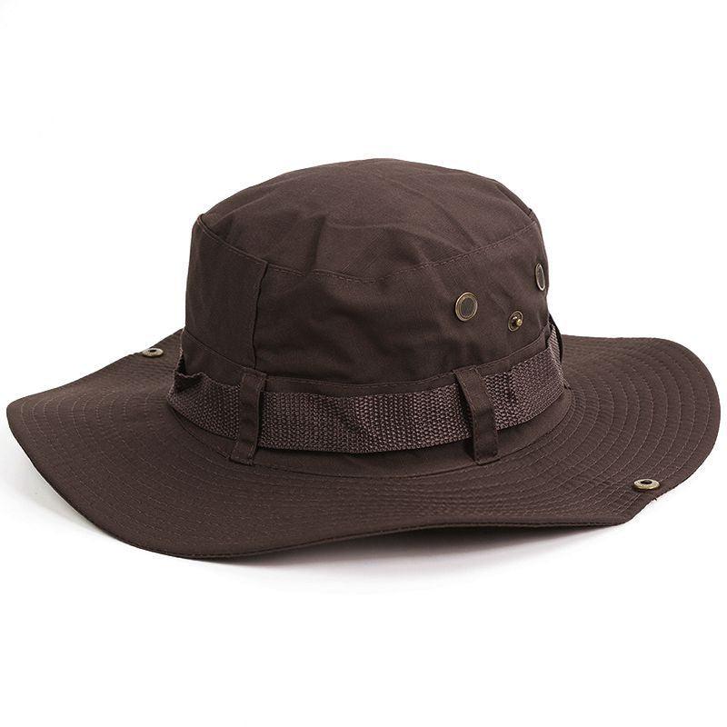 Camouflage Outdoor Bucket Hat Camping Hat Men Foldable Sun Cap Breathable Adjustable Bucket Cap for Men/Women Sports Sun Cap Unisex Fishing Hiking Travel Solid Color Hats Stevvex