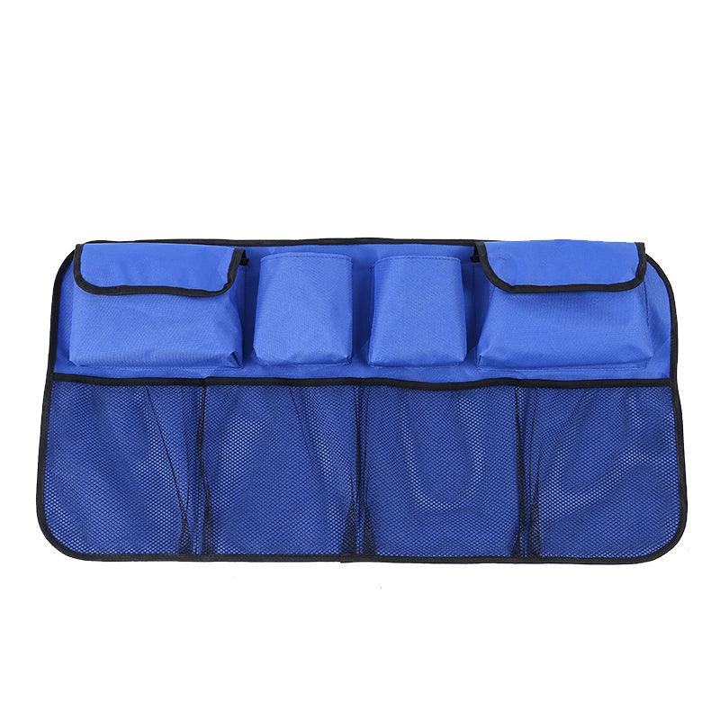 Car Trunk Organizer Adjustable Backseat Storage Bag Net High Capacity Multi-use Oxford Automobile Adjustable Strap Durable Seat Back Organizers Universal Back Seat Trunk Organizer Hanging Car Organizer Trunk Foldable Cargo Storage Backseat Trunk Organizer Stevvex