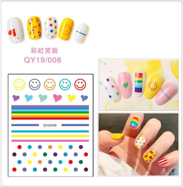 Cartoon Characters Plants Animals Forest Flowers Small Fresh Flowers 3D Nail Stickers Hyuna Style Nail Patch Waterproof Self Adhesive Nail Decals for Nail Art Decoration Including Hearts Stars Letters Bowknot Leaves Flowers Plants Fruits Butterflies