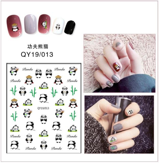 Cartoon Characters Plants Animals Forest Flowers Small Fresh Flowers 3D Nail Stickers Hyuna Style Nail Patch Waterproof Self Adhesive Nail Decals for Nail Art Decoration Including Hearts Stars Letters Bowknot Leaves Flowers Plants Fruits Butterflies