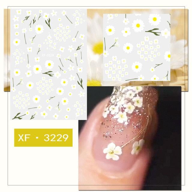 Cartoon Characters Plants Animals Forest Flowers Small Fresh Flowers 3D Nail Stickers Hyuna Style Nail Patch Waterproof Self Adhesive Nail Decals for Nail Art Decoration Including Hearts Stars Letters Bowknot Leaves Flowers Plants Fruits Butterflies
