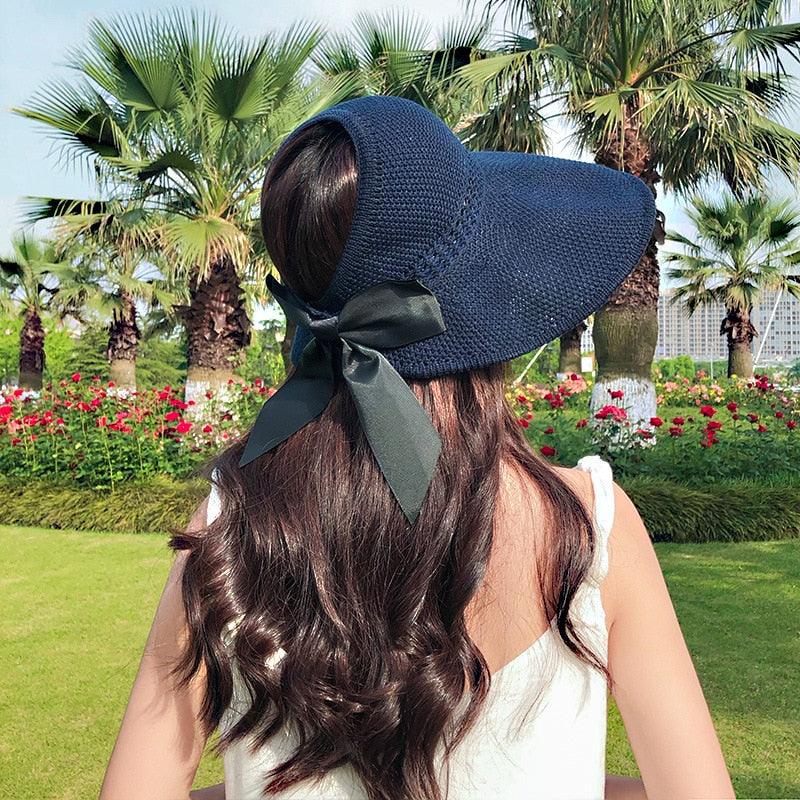 Casual Summer Hats For Women Foldable Hollow Out Hat Modern Women's Simple Vintage Comfortable Sun Hats Cute Women Wide Beach Hats Girl Outside Travel Hats Stevvex