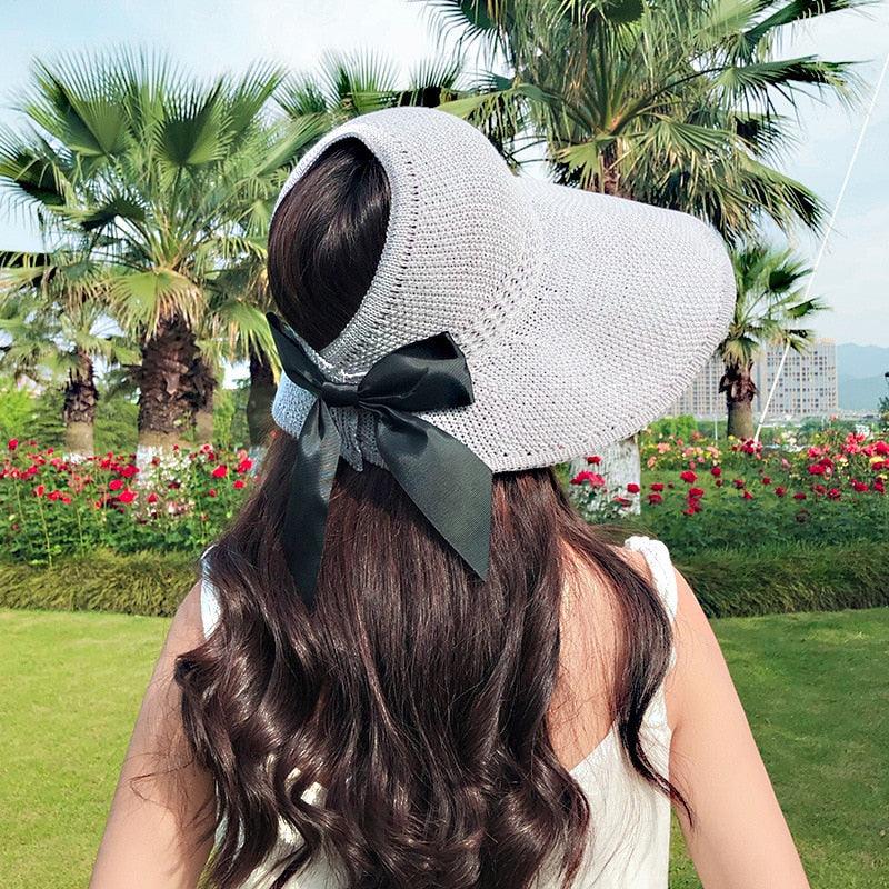 Casual Summer Hats For Women Foldable Hollow Out Hat Modern Women's Simple Vintage Comfortable Sun Hats Cute Women Wide Beach Hats Girl Outside Travel Hats Stevvex