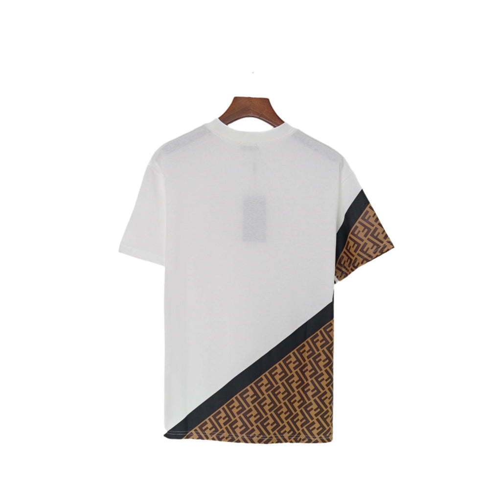 Fendi T-Shirt without Collar 'White & Brown' Banlieue91