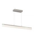 36"W 1-Light Linear Bar Ribbon LED Kitchen Island Light Fixture Brushed Nickel Finish Acrylic Shade LampsUSA