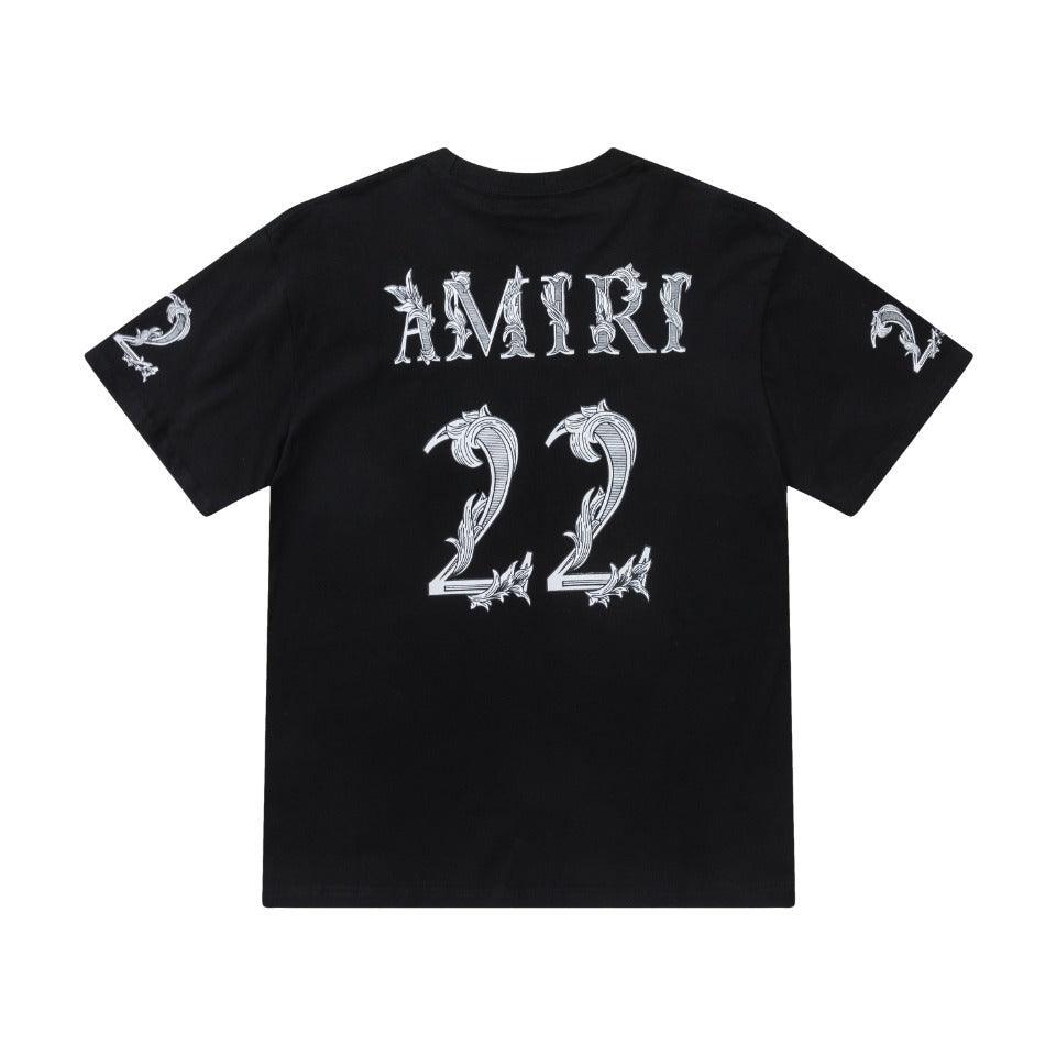 Amiri 22 Black T-Shirt Without Collar Banlieue91
