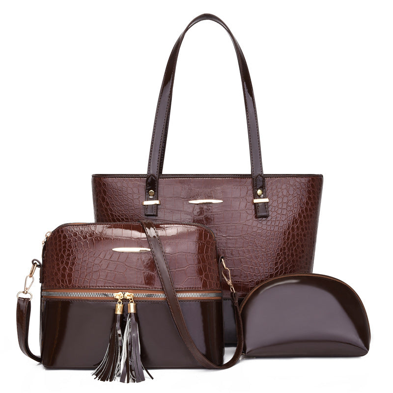 Crocodile Pattern Women's Mother and Child Bag Set Pi-Mart