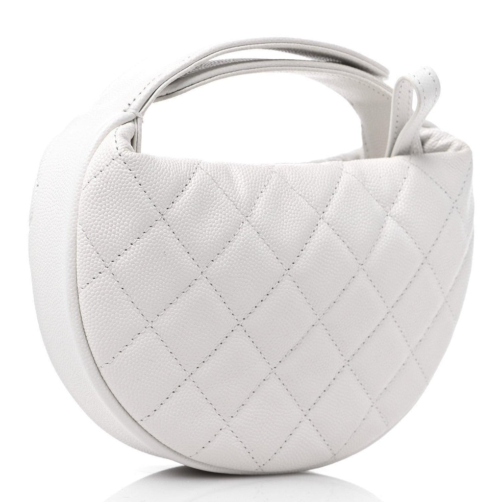 Chanel  Caviar Quilted Polly Pocket Pouch Hobo Banlieue91
