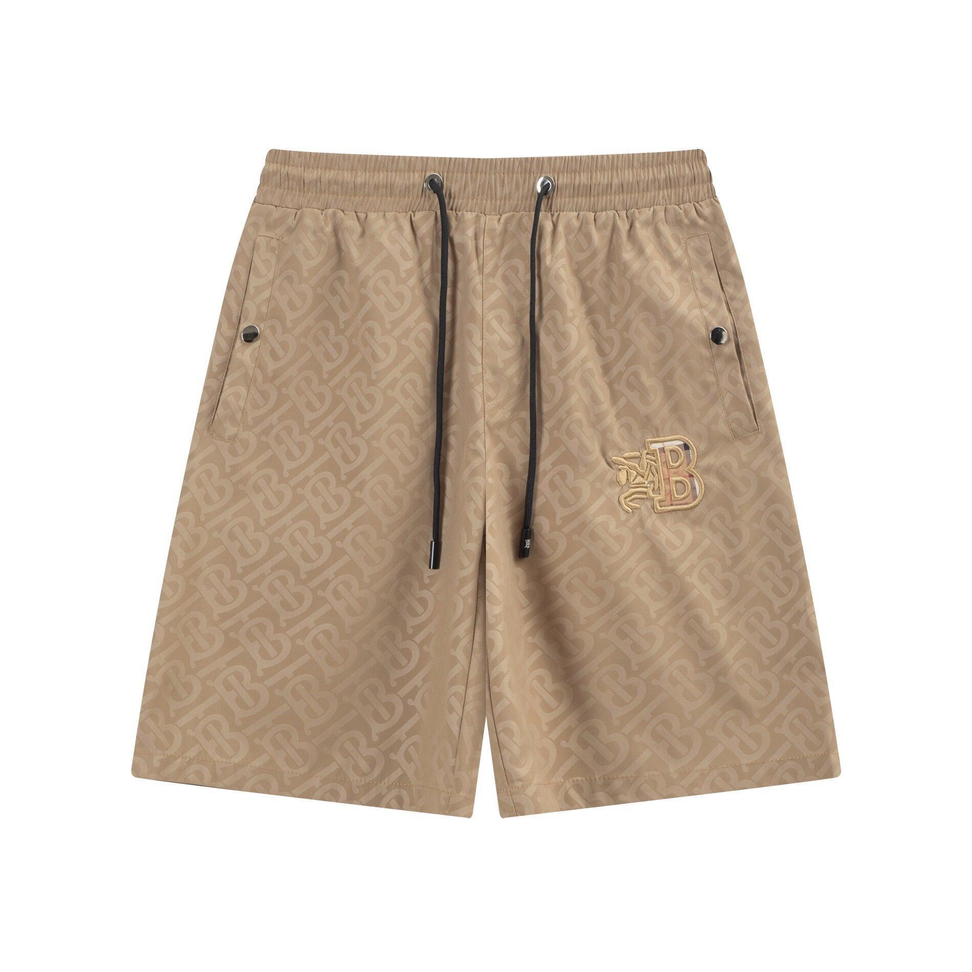 Burberry Men's Striped Cotton Knit Basketball Shorts 'Beige' Banlieue91