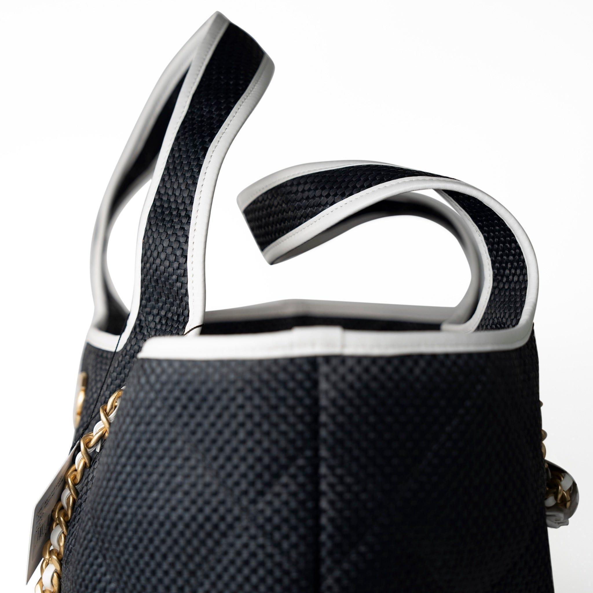 CHANEL 23M Coco Maxi Beach Shopping Tote Black Quilted