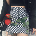 Checkered Mini Skirt Variable Mso-font-signature