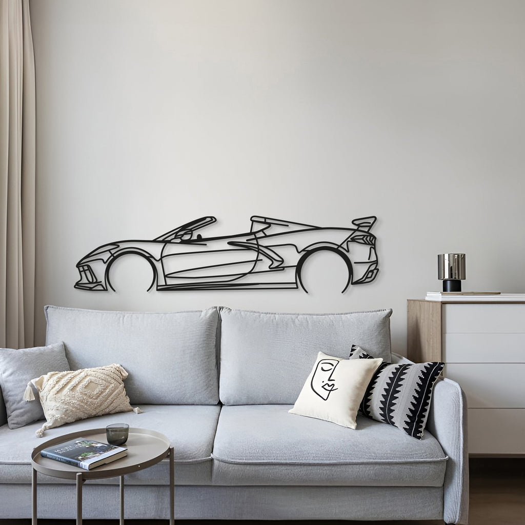 Corvette C8 Detailed Metal Car Wall Art - MT0922 Modello Turbo