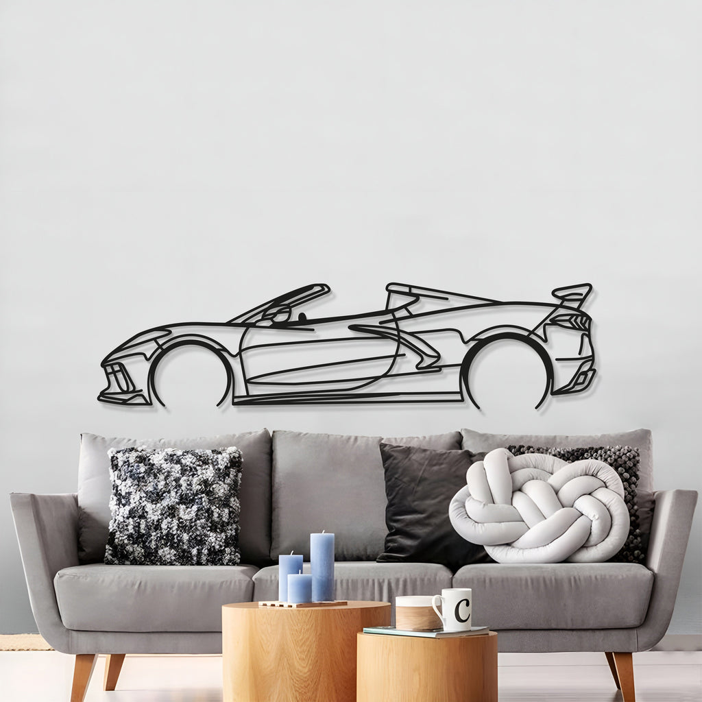 Corvette C8 Detailed Metal Car Wall Art - MT0922 Modello Turbo