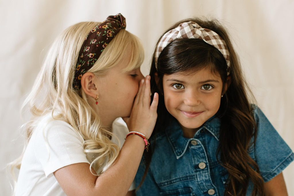 Fawn Gingham - Knotted Headband