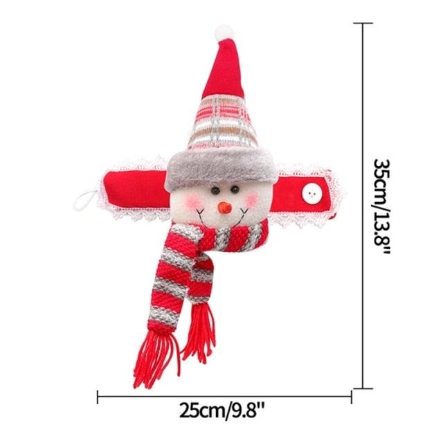 Christmas Plaid Curtain Buckle Santa Snowman Curtain Tiebacks Tie Rope Christmas Decor Curtain Buckle Santa Claus Holdback Decor Snowman Drapes Holder For Home Window Xmas Ornaments Gift Stevvex